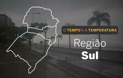 PREVISÃO DO TEMPO: Chuva em boa parte da região Sul nesta sexta (28)