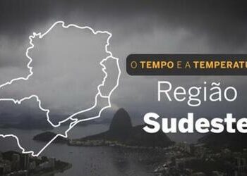 PREVISÃO DO TEMPO: Sudeste terá sábado (30) com pancadas de chuva e trovoadas isoladas