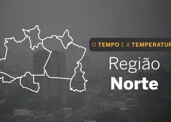 PREVISÃO DO TEMPO: Norte terá pancadas de chuva e trovoadas em Roraima e parte do Amazonas