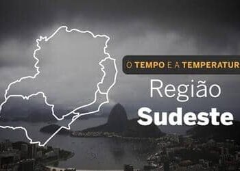 PREVISÃO DO TEMPO: sábado (1°) com pancadas de chuva no Sudeste