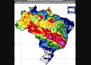 Frente fria e ciclone aumentam o risco de chuvas intensas no Sul e Sudeste do Brasil
