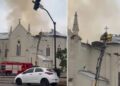 Incêndio atinge igreja centenária em Flores da Cunha (RS) e mobiliza comunidade pela recuperação