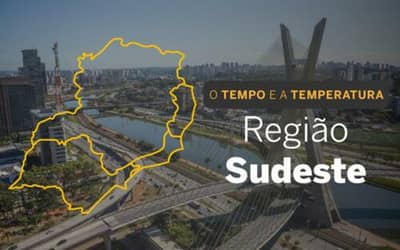 O TEMPO E A TEMPERATURA: segunda-feira (11) chuvosa no Sudeste O TEMPO E A TEMPERATURA: segunda-feira (11) chuvosa no Sudeste