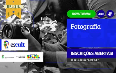 Escult lança segunda turma do Curso Livre de Fotografia com inscrições abertas até novembro Escult lança segunda turma do Curso Livre de Fotografia com inscrições abertas até novembro