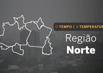 O TEMPO E A TEMPERATURA: sábado (06) com pancadas de chuva no Norte